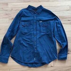 Men's Navy Casual Button-Down Shirt
